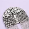 Luxury Beaded Decoration Diamond Tassel Epaulets Detachable Sparkling Shoulder Brooch Rhinestone Brooch Epaulet