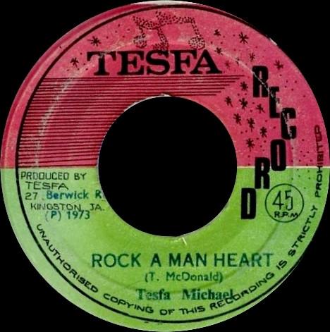 

7inch Record TESFA MICHAEL Rock A Man Heart NONE Tesfa Records 1973 Jamaica Reggae Ska Dub Used