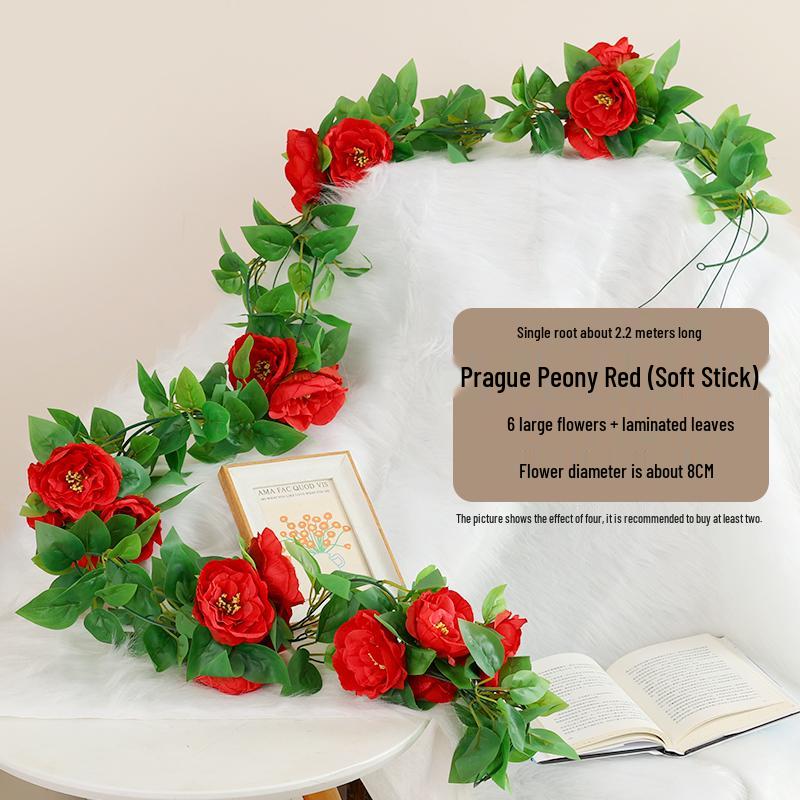 Artificial Rose Vine Hanging Basket and Arch Decoration