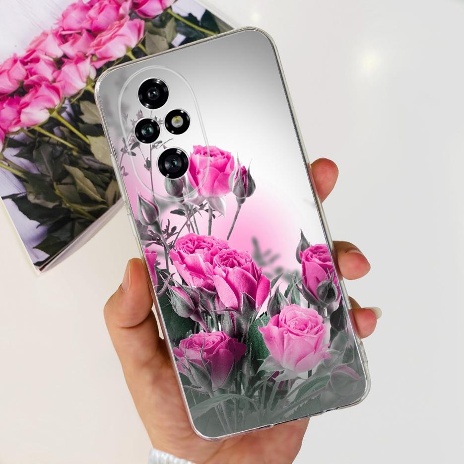For Honor 200 Pro Case ELP-AN00 Cute Cat Painted Cover Clear Silicone Phone Case For Honor 200 Lite Honor200 Pro Soft TPU Fundas