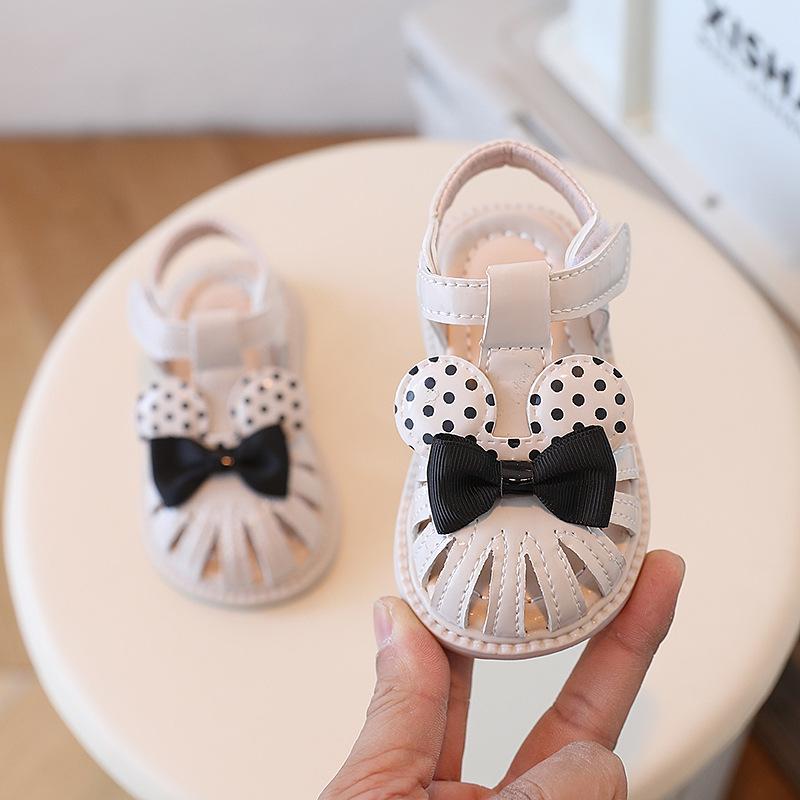 Summer Baby Girls Sandals Bowknot Sweet Pink Princess Toddler Shoes Flat Soft Sole Kids Shoes Fashion Casual Beach Sandalias