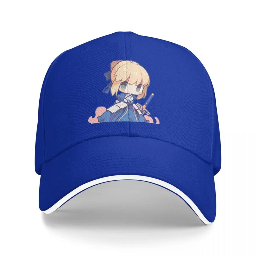 Saber FT Cute Anime Girl Chibi Style Baseball Cap Dad Hat Snap Back Hat Golf Cap Luxury Cap Golf Unisex Womens