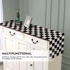 13x72 in Black and White Checkered Table Runner, Classic Linen, Perfect for Race Themed Parties and Events