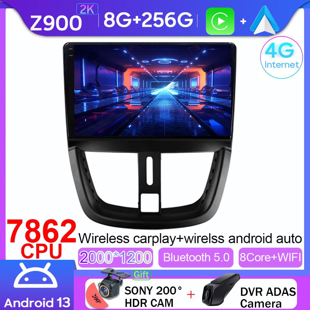2 Din Android Radio Car Multimedia Player Wireless Carplay GPS WIFI For Peugeot 207 CC 207CC 2006 2007 2008 2009-2015 Auto WIFI