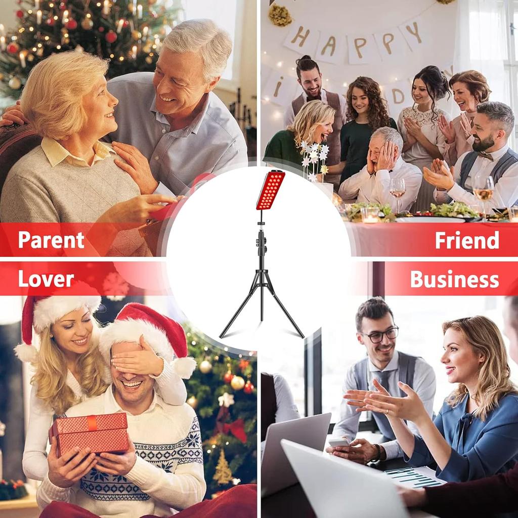 Red Light Therapy Lamp, Infrared Light Therapy with Stand - 660nm Redlight & 850nm Near Infrared Light Device for Body Healty Skin Care at Home Use