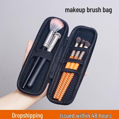 Portable Makeup Brush & Eyebrow Pencil Organizer Case