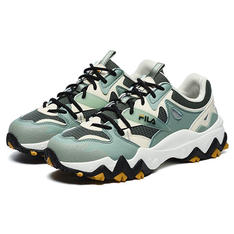 Fila Oakmont 2 Fabric Leather Casual Low-Top Lifestyle Shoes Men Sneaker Green Beige White F12M232133FLS