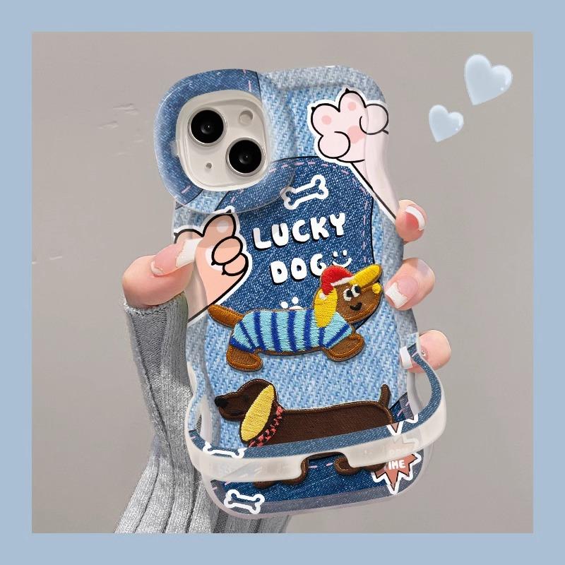 Compatible with Apple 15 Phone Case 14PRO Dual Stand 13 Cute and Niche 12 Anti-drop X Silicone
