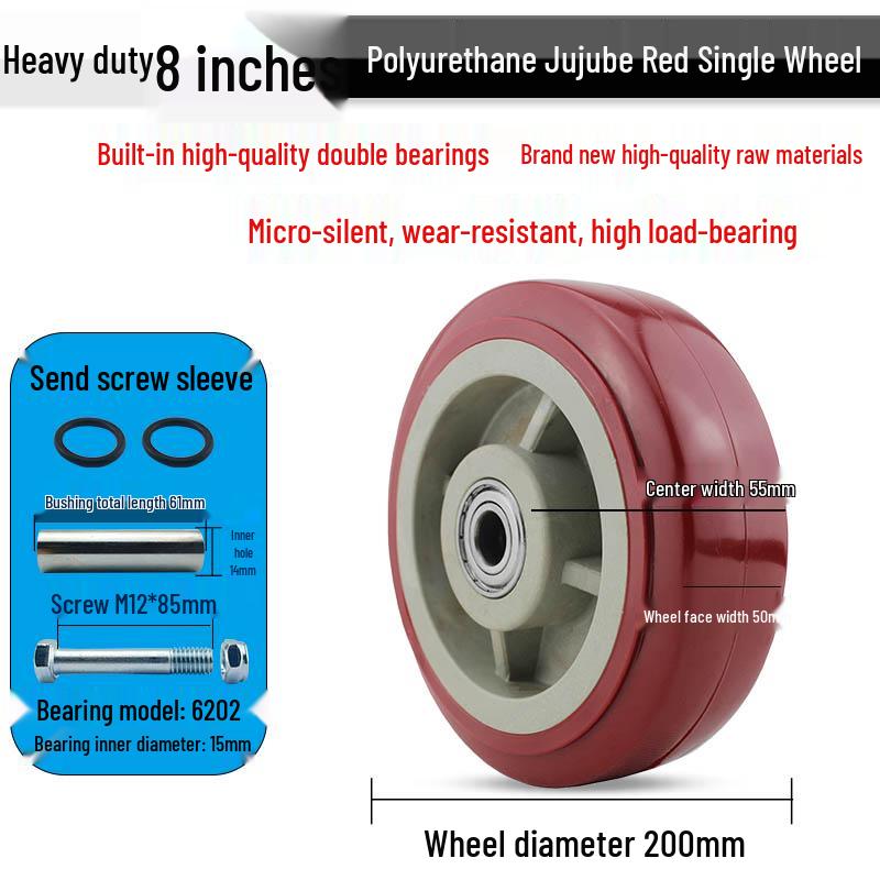 Nylon Swivel Caster Wheels: 2-6 inch Heavy-Duty Rubber & Flat Plate Options