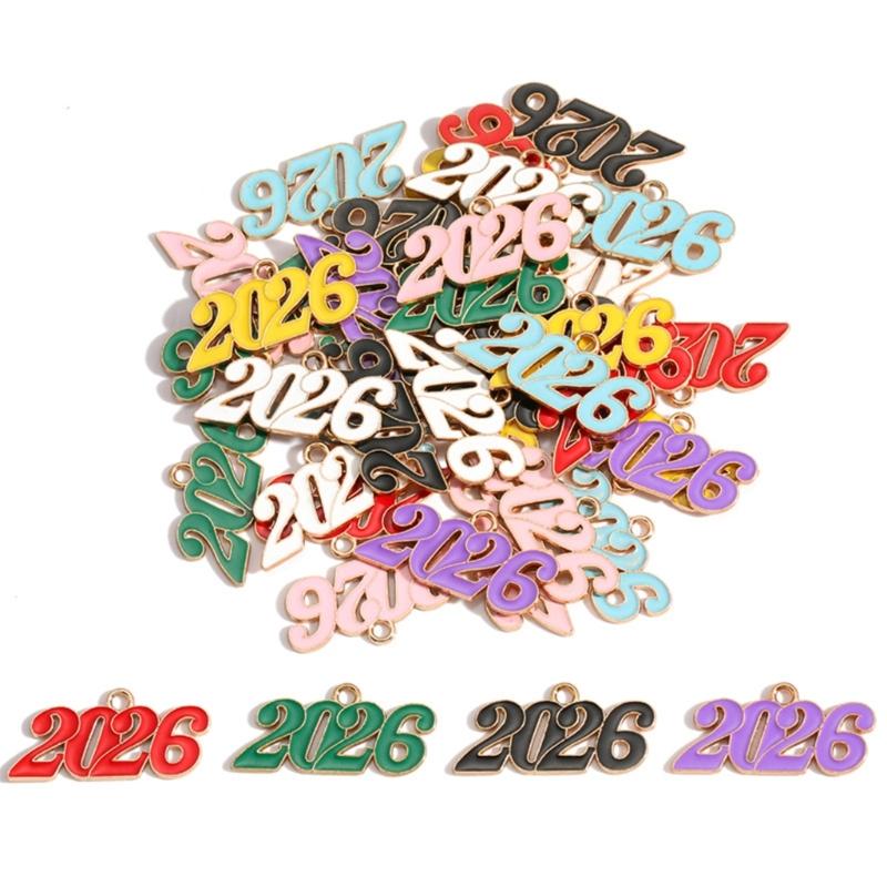 Sturdy Alloy 2026 Year Necklace Pendant Commemorating Life Event Comfort Fit For Daily Wear Elegant Accessory