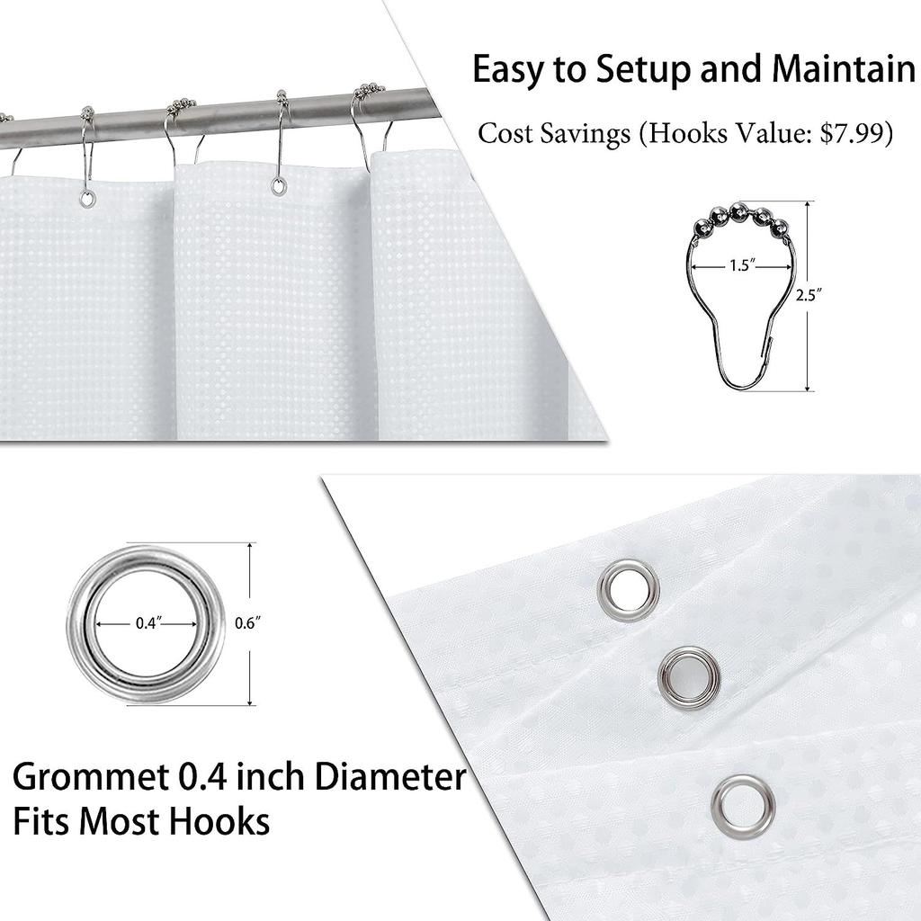 JINRUN Bathroom Thickened Waterproof Curtain Mildew Proof Shower Curtain Shower Partition Curtain Shower Curtain Bathroom Curtain Free Perforation