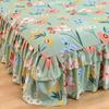 Double Layers Bed Skirt Non-slip Mattress Cover Protector Flower Printed Princess Bed Skirt Bedspread Bed Cover Bedsheet Decor