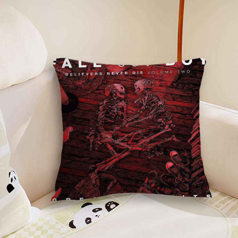 Band FFall Out Boy So Cushion Cover Pillow Case Plush Fabric Soft Double Sided Print Sofa Cushion Cover Throw Pillow Covers