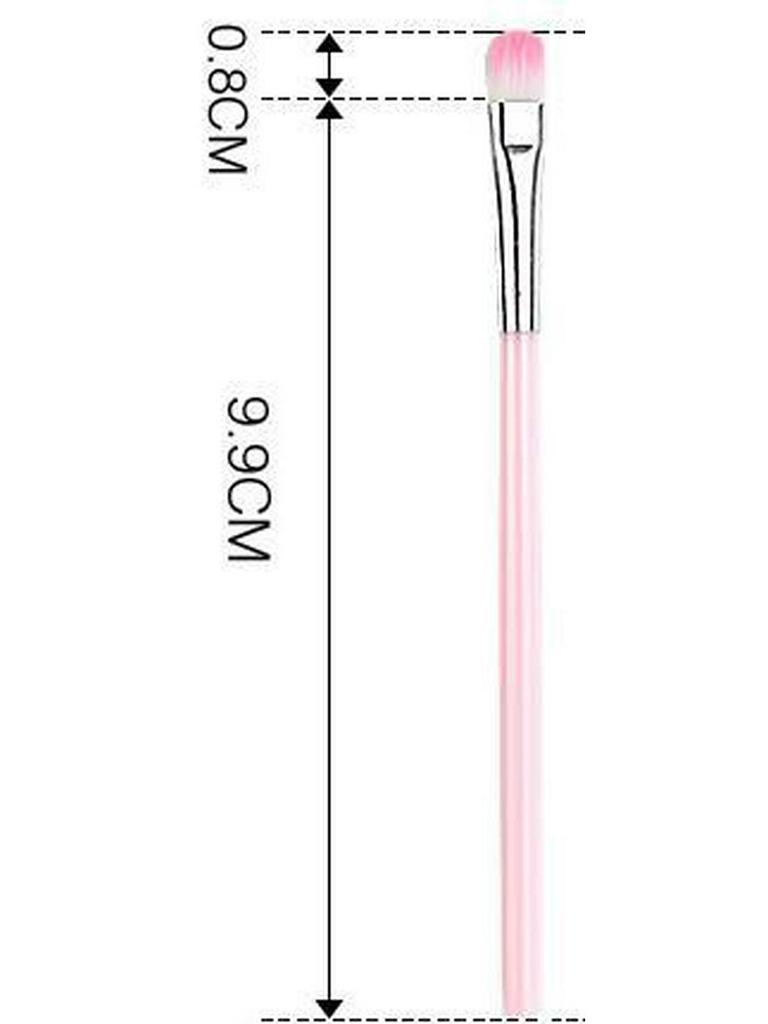 Pink 5-Piece Makeup Brush Set: Portable Brushes for Blush, Foundation, Eyeshadow, and Eyebrows