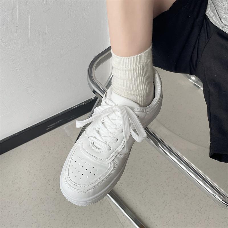 Little white shoes women's 2025 spring and autumn new Korean version student versatile muffin thick sole heightening fashion Internet celebrity c