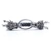 Hip Hop Leather Bracelet Men Minimalist Vintage Dragon Totem Metal Wristband Stylish Fierce Accessory