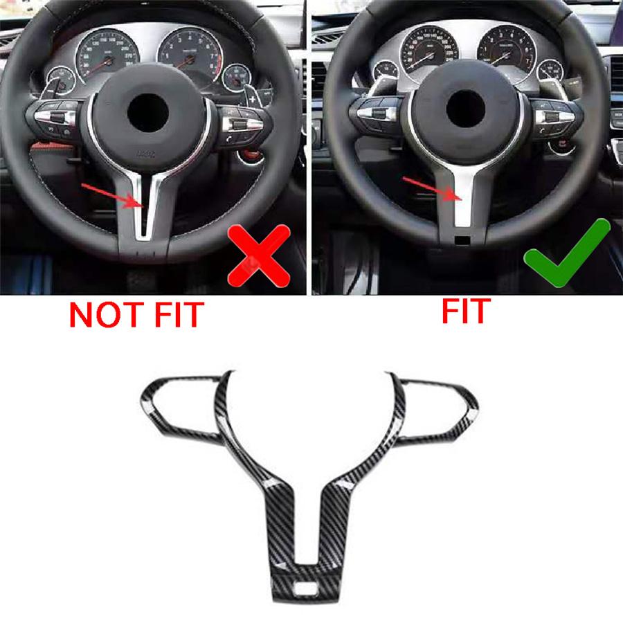 Carbon Fiber Imitation Car Steering Wheel trim for bmw f22 f30 f32 f10 f15x5 m sport