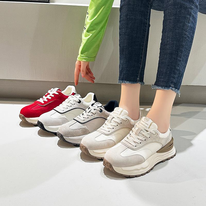 New Thick-soled, Height-increasing, Versatile, Retro Dad Shoes, Casual Sports Women's Shoes
