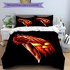 Pumpkin Carving Halloween Horror Bedding Set  Comforter Cover Gift for Bedroom,Includes 1 Cover and 2 Pillowcases, No InsertB256