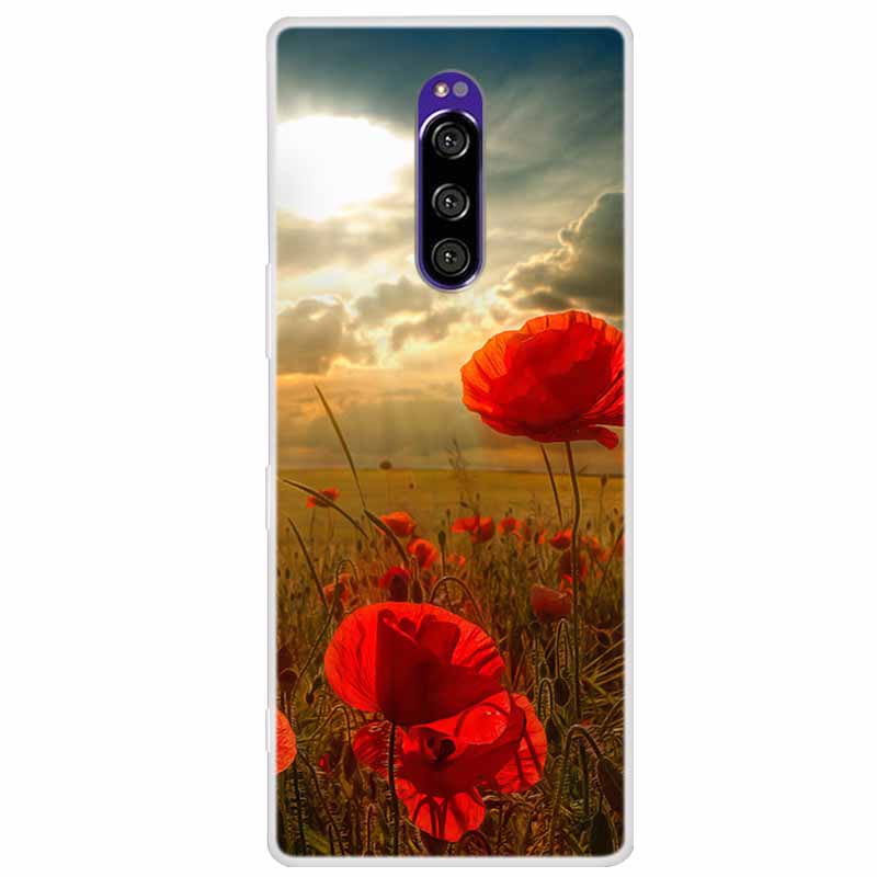 For Sony Xperia 1 Case Luxury Animals Transparent Cover for Sony Xperia1 XZ4 SO-03L SOV40 J8110 J9150 J8170 Phone Shells Covers