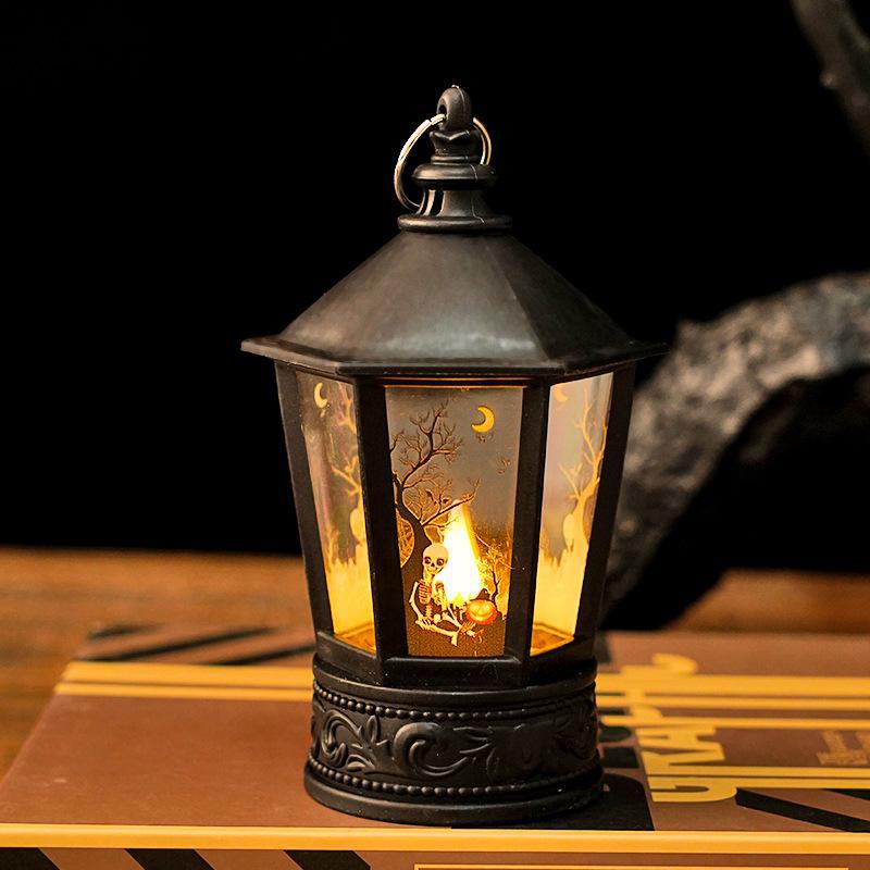 Halloween Portable LED Pumpkin Lantern Candle Lamp for Party Decoration
