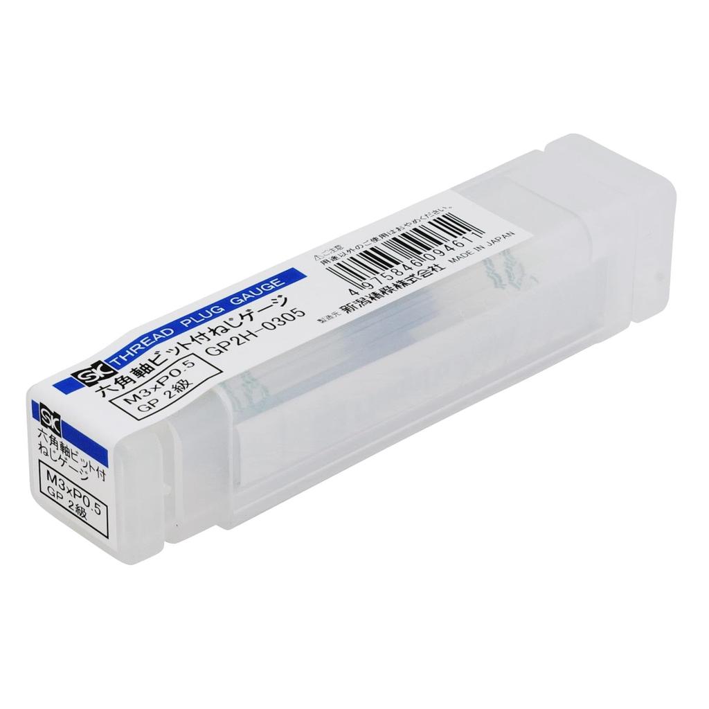 Niigata Seiki SK Made in Japan Závitoměr s bitem se šestihrannou hřídelí M3xP0.5 GP2H-0305