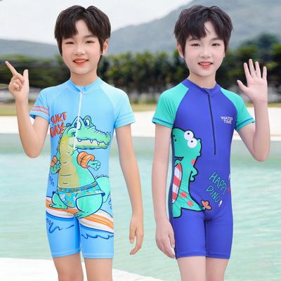 Kids' Quick-Dry Sun Protection One-Piece Swimsuit for Boys