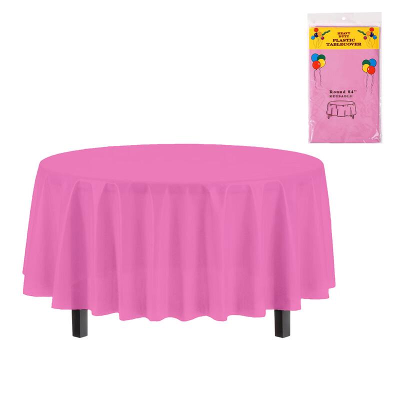 

Disposable Solid Color Round Plastic Tablecloth