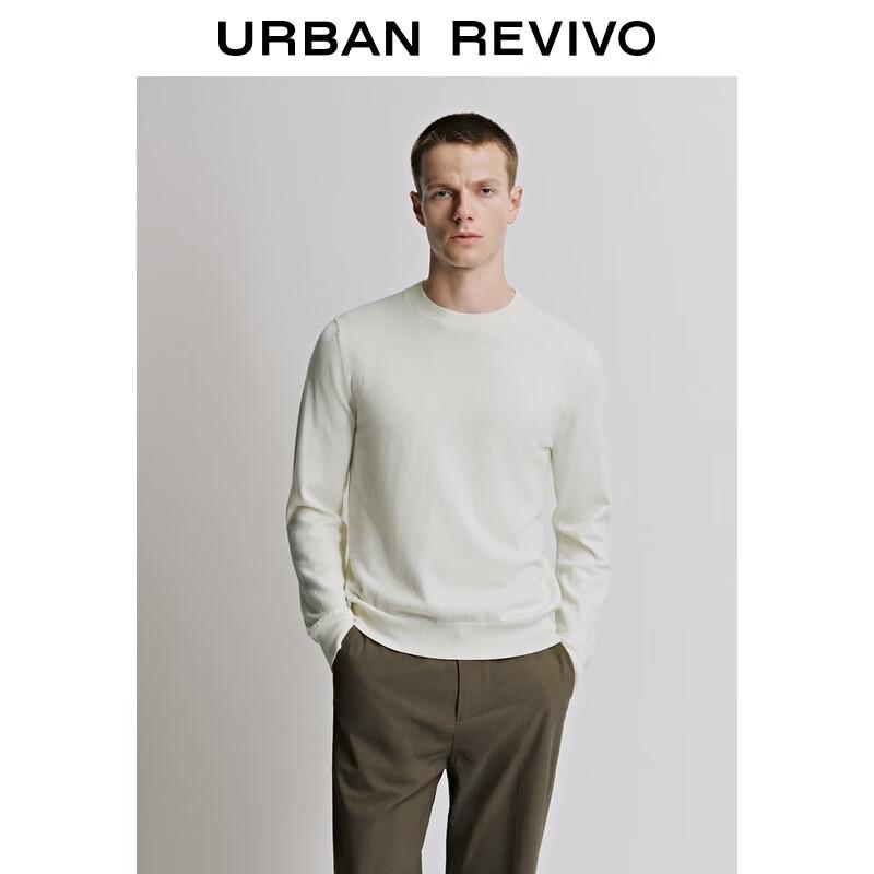 UR Men's Solid Color Long-Sleeve Knit Sweater