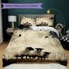 Rural Story Sheep Pattern Bedding Uilt Set Uilt Cover Pillowcase Home Decoration Birthday Gift (1 * Duvet Cover + 2 * Pillowcase Without Core)