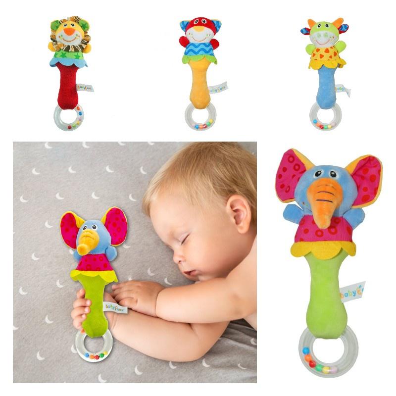 Babyfans Plush Animal Shaker With Colorful Beads Perfect For Sensory Development, Hand-eye Coordination, And Interactive Play
