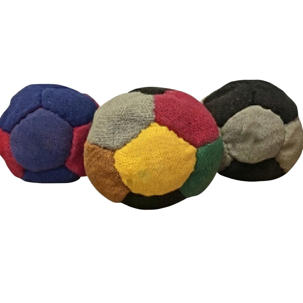 Set mit 3 Stoff-Hacky-Sack-Fußbällen Langlebig Handgenäht Weiche Oberfläche für den Innen- und Außenbereich