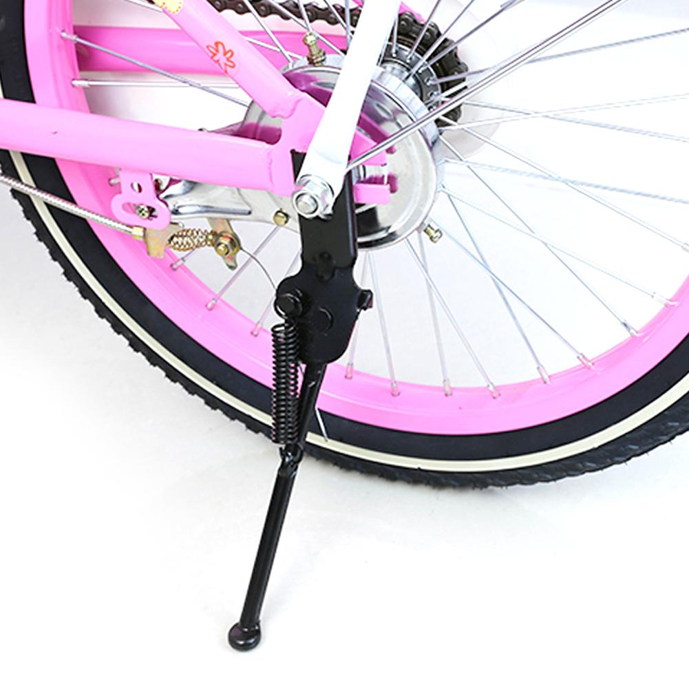 2PCS Black Carbon Steel Adjustable Side Kick Stand Kickstand Support Stand for Kids Bike Bicycle Replacement12 Inch