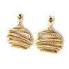 Les Trésors De Lily [K6617] - Gold Plated Earrings 'Goddess' White Gold - 25x15 Mm