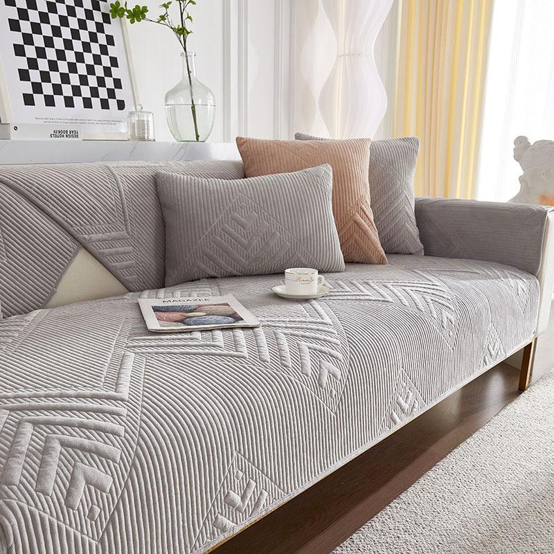 Winter Thick Sofa Cushion Plush Sofa Cover Four Seasons Universal Sofa Towel Cover Cloth Autumn and Winter Simple Modern Cushion