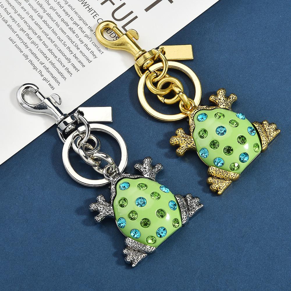 Summer Frog Bag Decor Alloy Gold Silver Keyring Fashion Accessory For Women