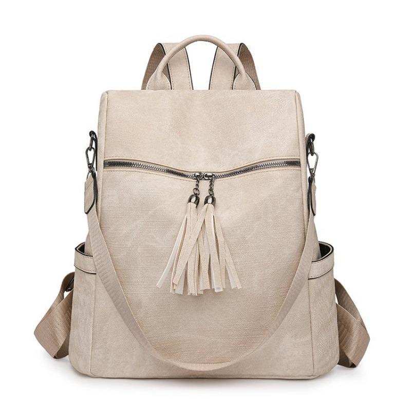 Bag women's new simple and fashionable backpack large-capacity student schoolbag multi-purpose shoulder bag