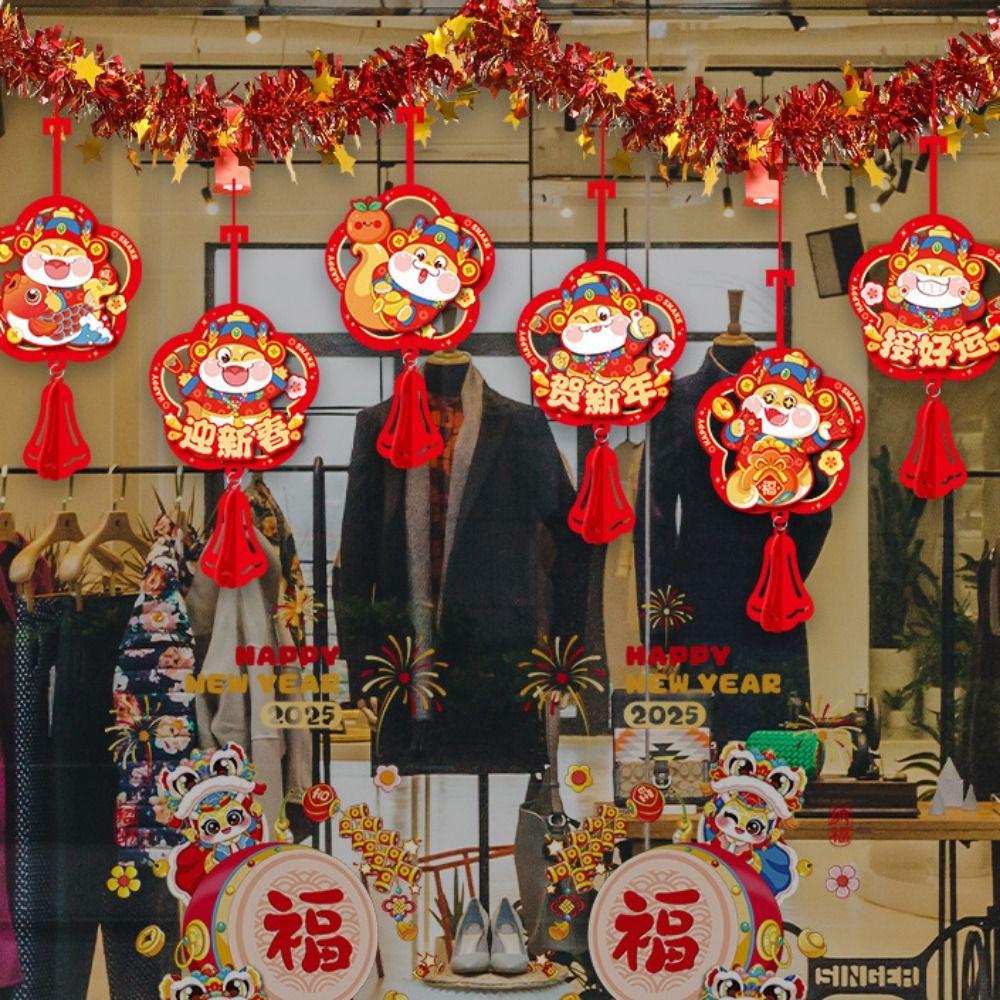 Cartoon Spring Festival Banner Garland Hanging Lunar Year Ornaments  For Home Shopping Mail