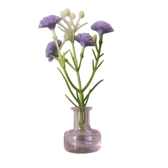 1/8/10Pcs Vertical Greenery Vase Magnetic Mini Clear Glass Propagation Vase with Faux Flowers Dorm Room Plant Decor