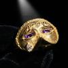 Drehbarer kinetischer offener Ring für Damen, schwebender beweglicher Fingerring in Tränenform, einzigartiges interaktives Mode-Statement-Schmuckstück