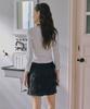 Jun Jun Space Flower Appliqué Mini Skirt_Black