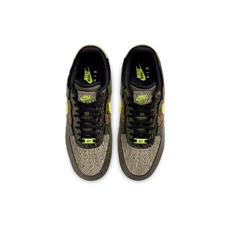 Nike Air Force 1/1 Animal Print Unisex Sneakers Green Medium-Olive Rattan DM5329-200