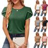 Modne damskie bluzki i koszule na co dzień w jednolitym kolorze z krótkim rękawem i dekoltem w kształcie litery O