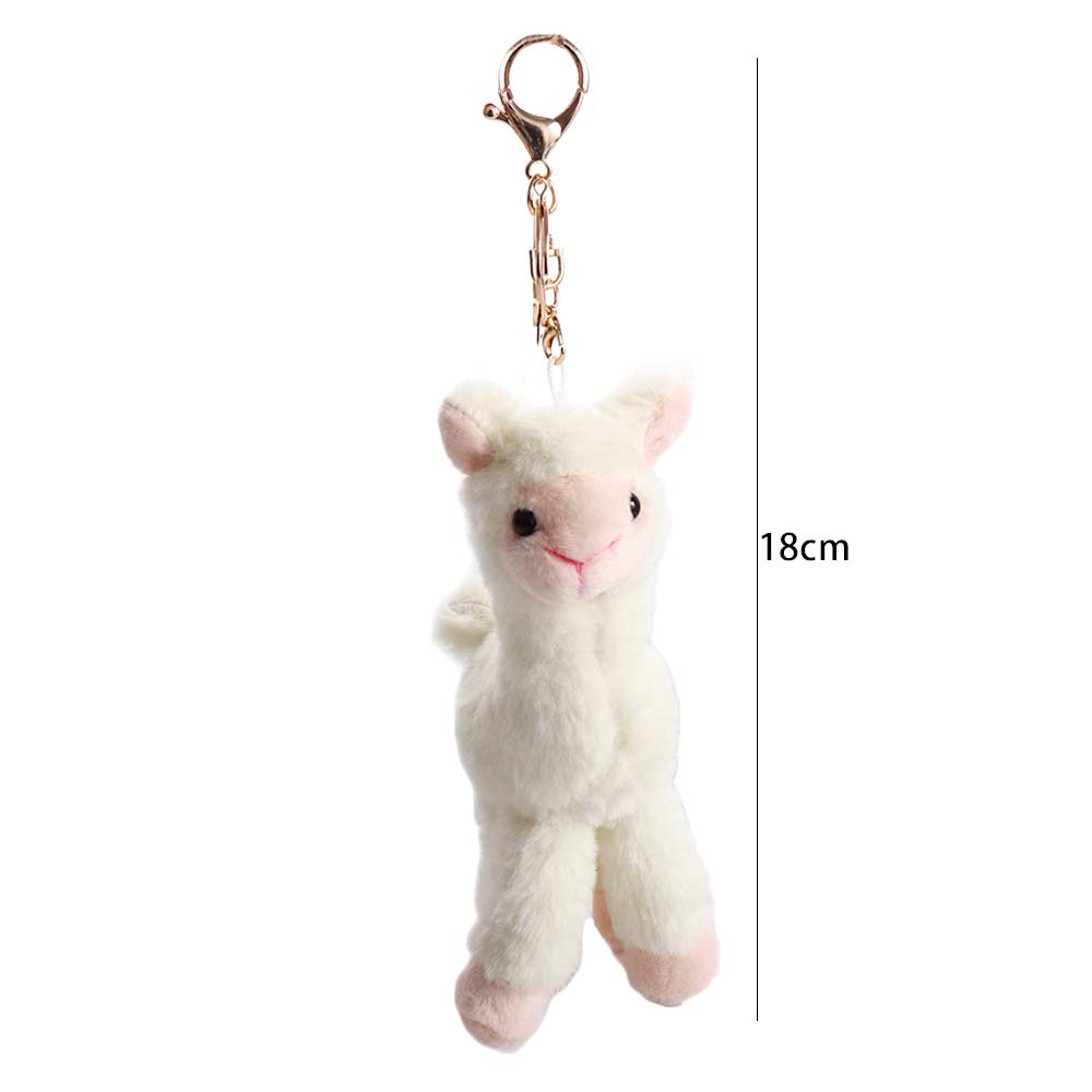 Handmade Backpack Accessory Sheep Key Ring Alpaca Keychain Animal Keyring Stuffed Toy Keychain