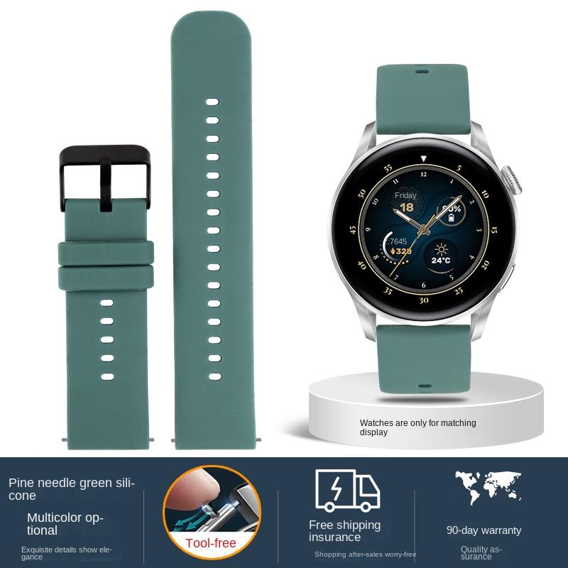 Quick release For Huawei GT1 GT2 GT3 Magic2 Watch3 honour 2/2e GS PRO soft watch strap 20 22mm Black Silicone watchband bracelet
