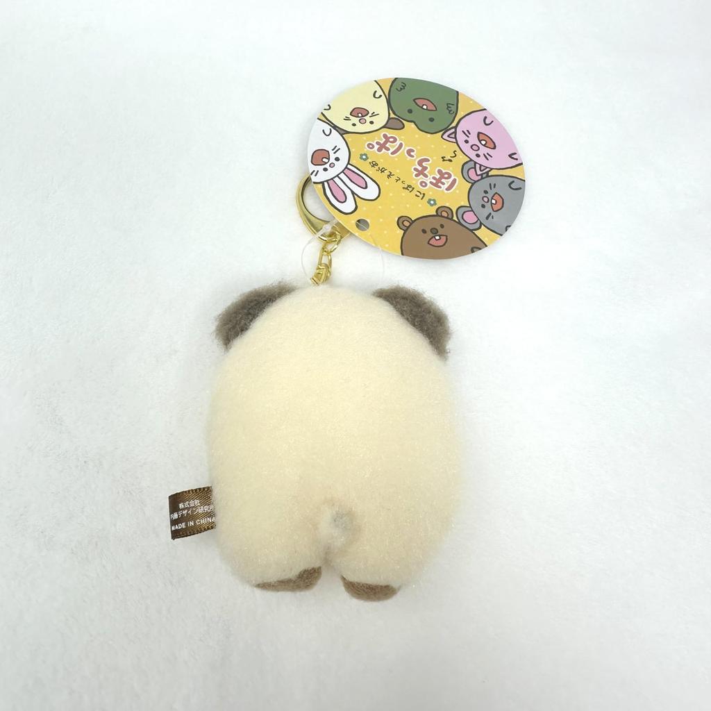 Naitou Design Nipatto Egao Pochippa Keychain Wanpa Plush Toy, Ages 6 and Up, Total Height: Approx. 7.5cm