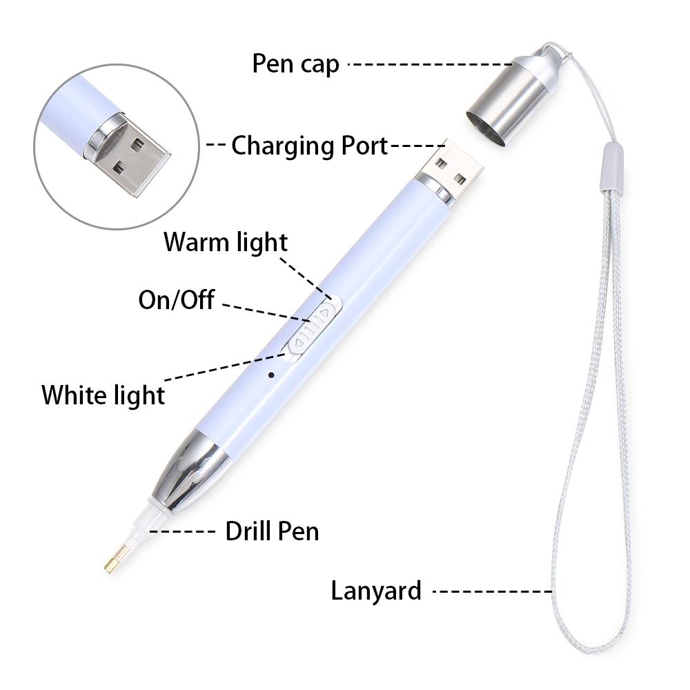 Sewing Accessories Lighting Drill Pen Diamond Painting Pen LED Drill Pen Lighting Point Drill Pens