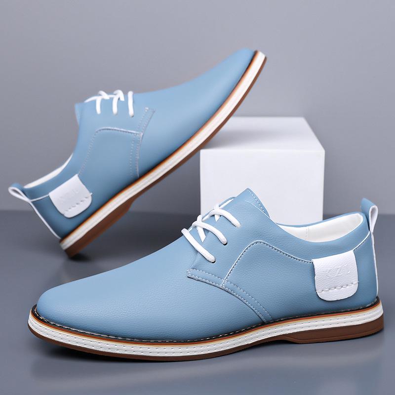 Men's White Hand-Stitched Chelsea Boots, Size 38-50, Rubber Sole, Fashionable Business Casual Shoes