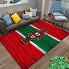 "Portugal Flag Crest Carpet Red Green Wooden Texture Home Decor" Suitable for use as an anti-slip for living room bedroom sofas