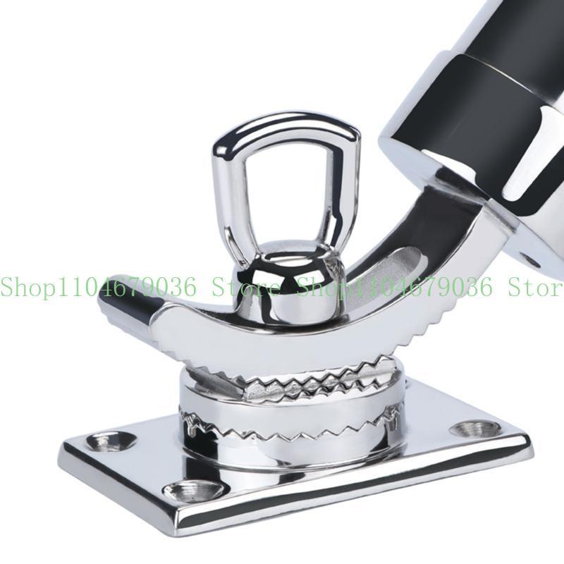 652F Adjustable Marine Boat Stainless Steel Deck Mount Yacht Fishing Rod Tube Support